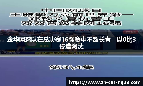 金华网球队在总决赛16强赛中不敌长春，以0比3惨遭淘汰